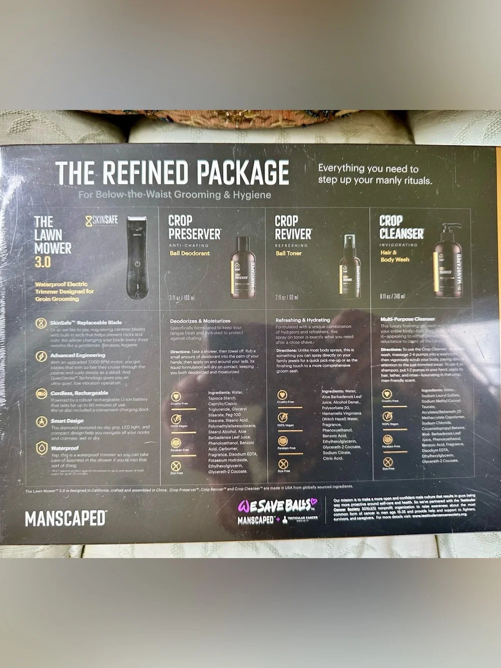 NWT Sealed The Refined Package Men’s Grooming Kit - Black